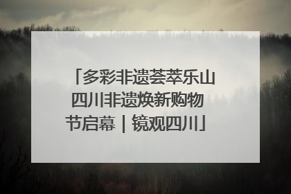 多彩非遗荟萃乐山 四川非遗焕新购物节启幕｜镜观四川