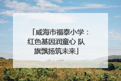 威海市福泰小学：红色基因润童心 队旗飘扬筑未来