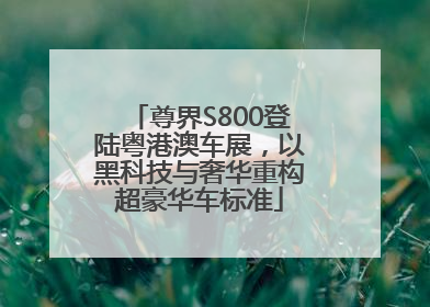 尊界S800登陆粤港澳车展，以黑科技与奢华重构超豪华车标准