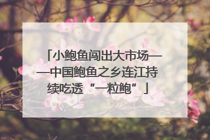 小鲍鱼闯出大市场——中国鲍鱼之乡连江持续吃透“一粒鲍”