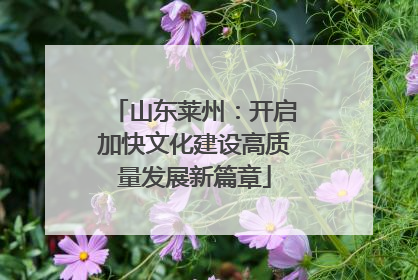 山东莱州：开启加快文化建设高质量发展新篇章