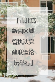 市北高新园区城管执法党建联盟论坛举行