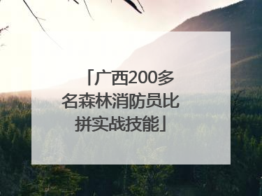 广西200多名森林消防员比拼实战技能