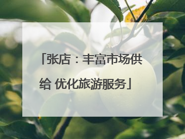 张店：丰富市场供给 优化旅游服务