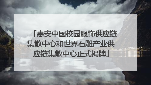 惠安中国校园服饰供应链集散中心和世界石雕产业供应链集散中心正式揭牌
