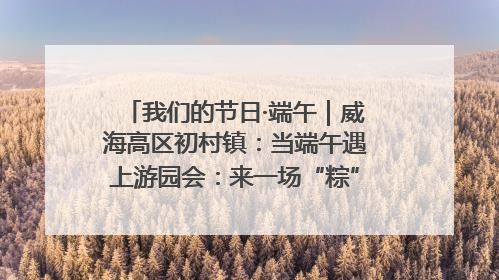 我们的节日·端午｜威海高区初村镇：当端午遇上游园会：来一场“粽”享欢乐的趣味冒险！
