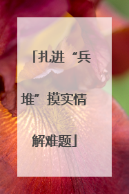 扎进“兵堆”摸实情解难题
