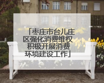 枣庄市台儿庄区强化消费维权 积极开展消费环境建设工作