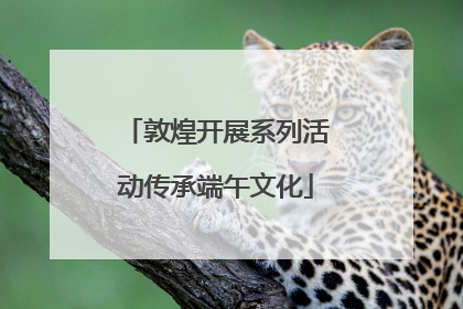 敦煌开展系列活动传承端午文化