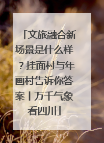 文旅融合新场景是什么样？挂面村与年画村告诉你答案丨万千气象看四川