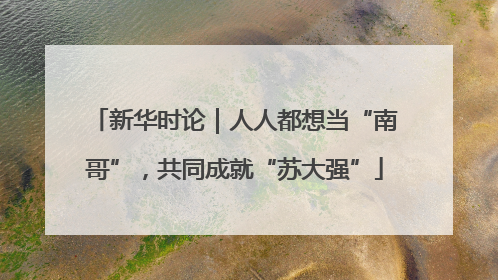 新华时论｜人人都想当“南哥”，共同成就“苏大强”
