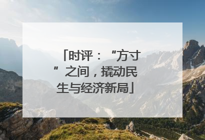 时评：“方寸”之间，撬动民生与经济新局