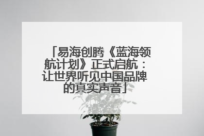 易海创腾《蓝海领航计划》正式启航：让世界听见中国品牌的真实声音