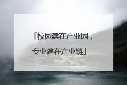 校园建在产业园，专业建在产业链