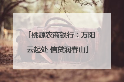 桃源农商银行：万阳云起处 信贷润春山