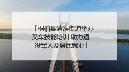 桐柏县清淮街道举办叉车技能培训 助力退役军人及居民就业