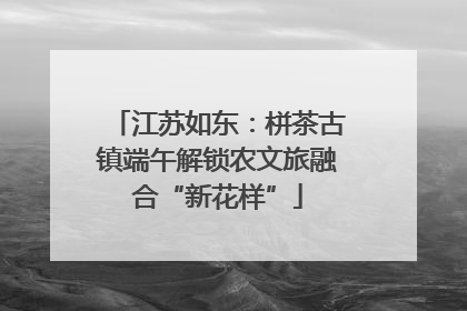 江苏如东：栟茶古镇端午解锁农文旅融合“新花样”