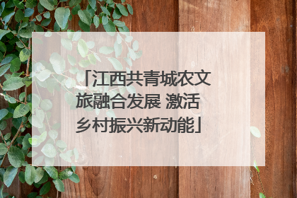 江西共青城农文旅融合发展 激活乡村振兴新动能
