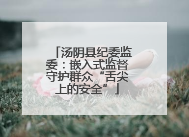 汤阴县纪委监委：嵌入式监督守护群众“舌尖上的安全”