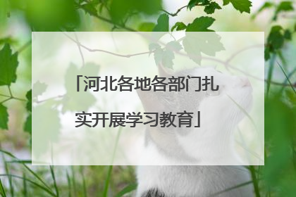 河北各地各部门扎实开展学习教育