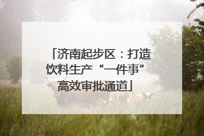 济南起步区：打造饮料生产“一件事”高效审批通道