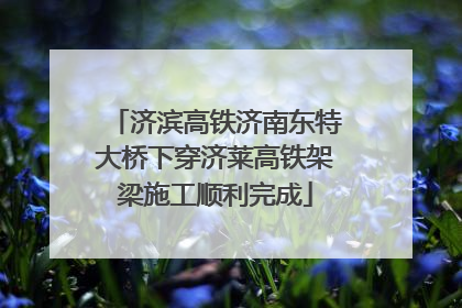 济滨高铁济南东特大桥下穿济莱高铁架梁施工顺利完成
