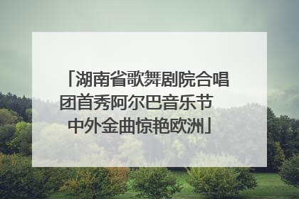 湖南省歌舞剧院合唱团首秀阿尔巴音乐节 中外金曲惊艳欧洲