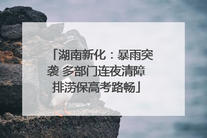 湖南新化：暴雨突袭 多部门连夜清障排涝保高考路畅