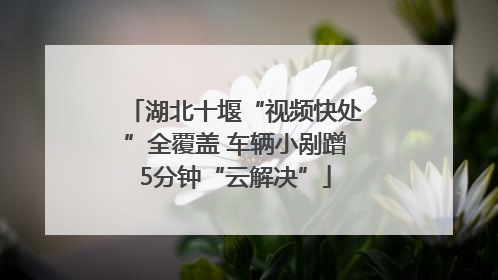 湖北十堰“视频快处”全覆盖 车辆小剐蹭5分钟“云解决”