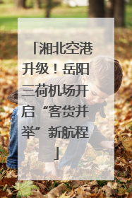 湘北空港升级！岳阳三荷机场开启“客货并举”新航程