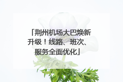 荆州机场大巴焕新升级！线路、班次、服务全面优化