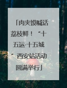 肉夹馍喊话荔枝鲜！“十五运·十五城”西安站活动圆满举行