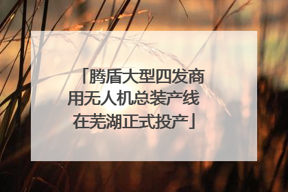 腾盾大型四发商用无人机总装产线在芜湖正式投产