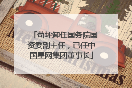 苟坪卸任国务院国资委副主任，已任中国星网集团董事长