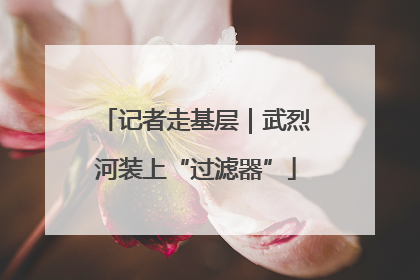 记者走基层｜武烈河装上“过滤器”