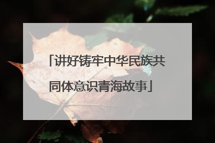 讲好铸牢中华民族共同体意识青海故事