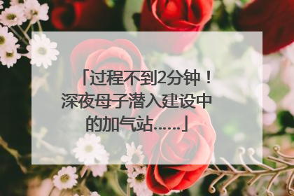 过程不到2分钟！深夜母子潜入建设中的加气站……