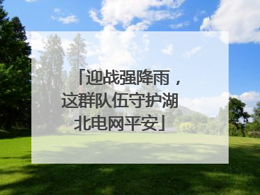 迎战强降雨，这群队伍守护湖北电网平安