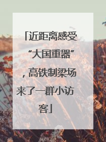 近距离感受“大国重器”，高铁制梁场来了一群小访客