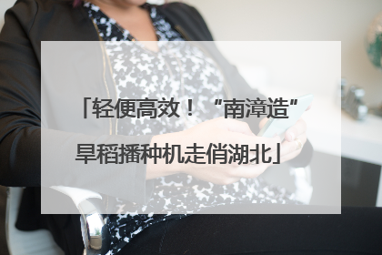 轻便高效！“南漳造”旱稻播种机走俏湖北