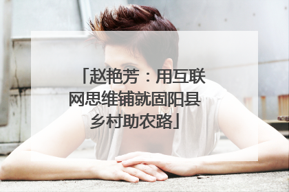 赵艳芳：用互联网思维铺就固阳县乡村助农路