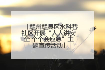 赣州赣县区水科巷社区开展“人人讲安全 个个会应急”主题宣传活动