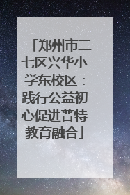 郑州市二七区兴华小学东校区：践行公益初心促进普特教育融合