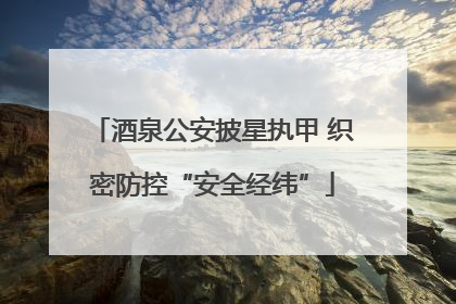 酒泉公安披星执甲 织密防控“安全经纬”