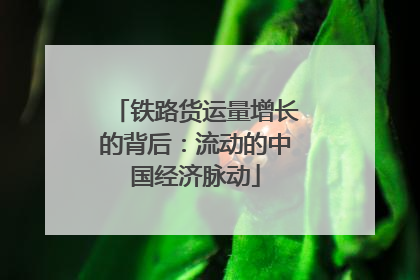 铁路货运量增长的背后：流动的中国经济脉动