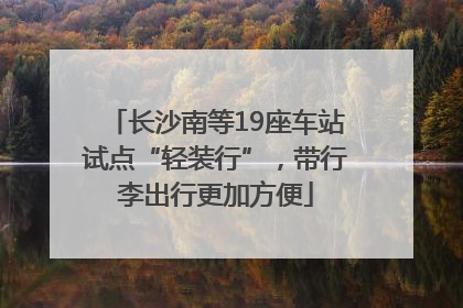 长沙南等19座车站试点“轻装行”，带行李出行更加方便