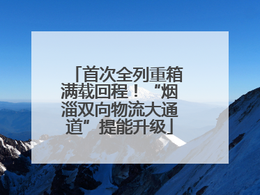 首次全列重箱满载回程！“烟淄双向物流大通道”提能升级