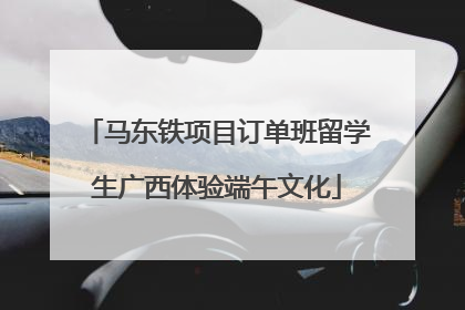 马东铁项目订单班留学生广西体验端午文化