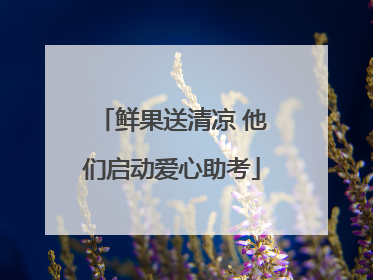 鲜果送清凉 他们启动爱心助考