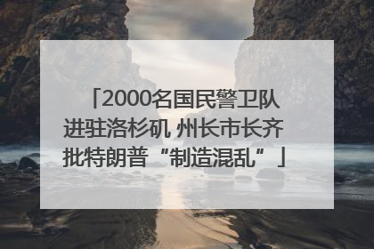 2000名国民警卫队进驻洛杉矶 州长市长齐批特朗普“制造混乱”
